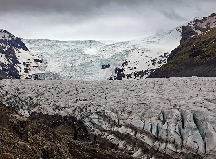 Islândia, glaciar no Parque Nacional Skaftafell